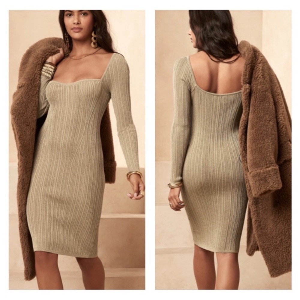 New! Banana Republic sweetheart ribbed sweater dress medium TALL 11855